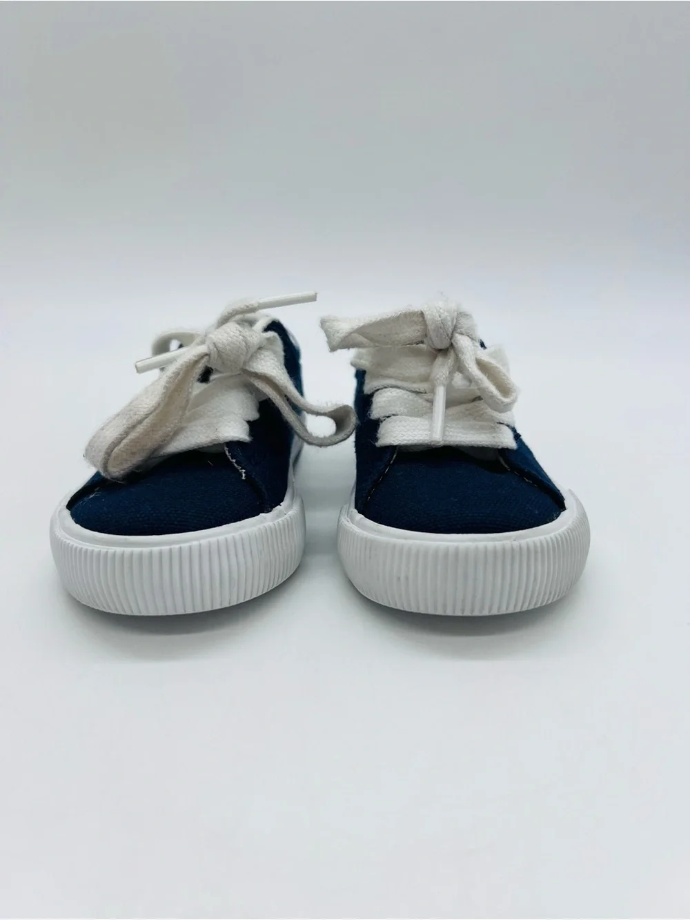 Polo by Ralph Lauren Youth Navy Elmwood Canvas Sneakers with White Accents